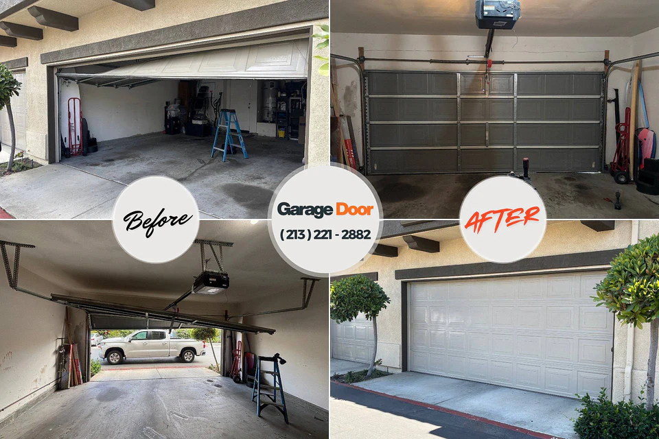 Before and after: garage door repair 81435